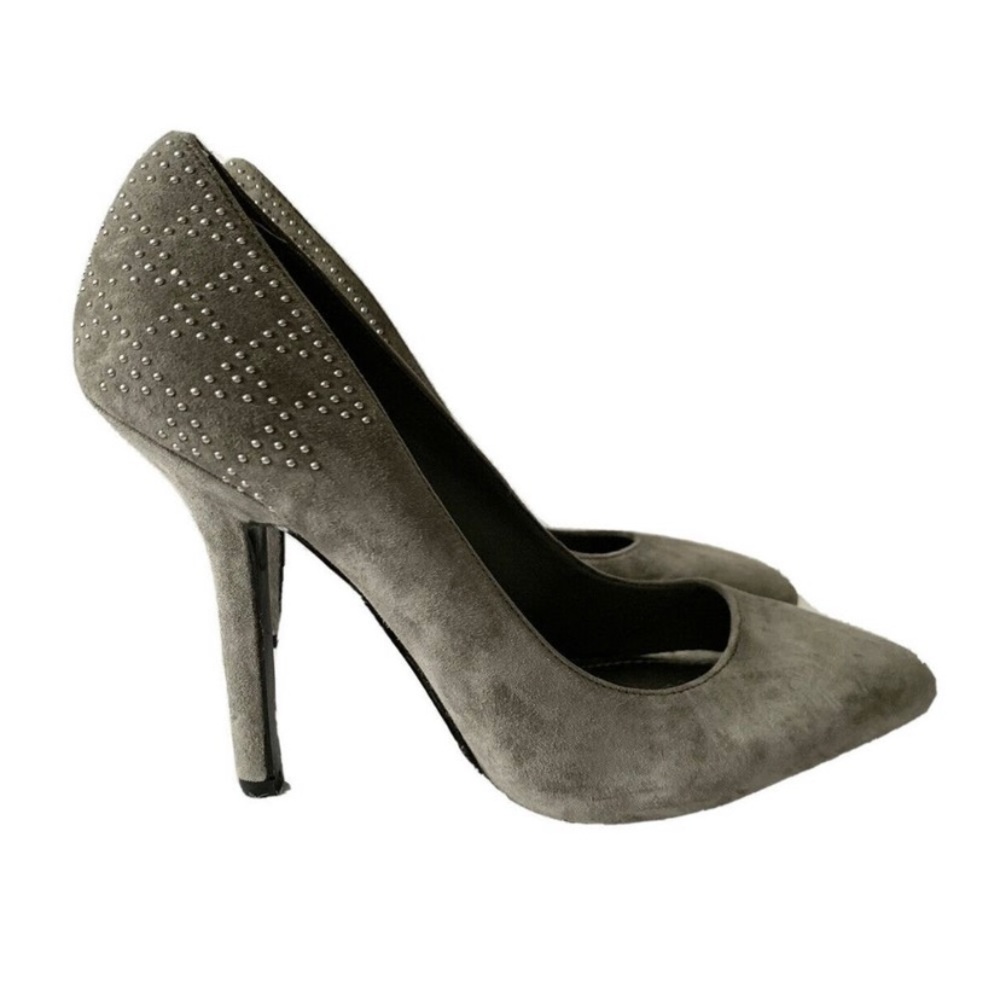 BCBGeneration gray stiletto pumps